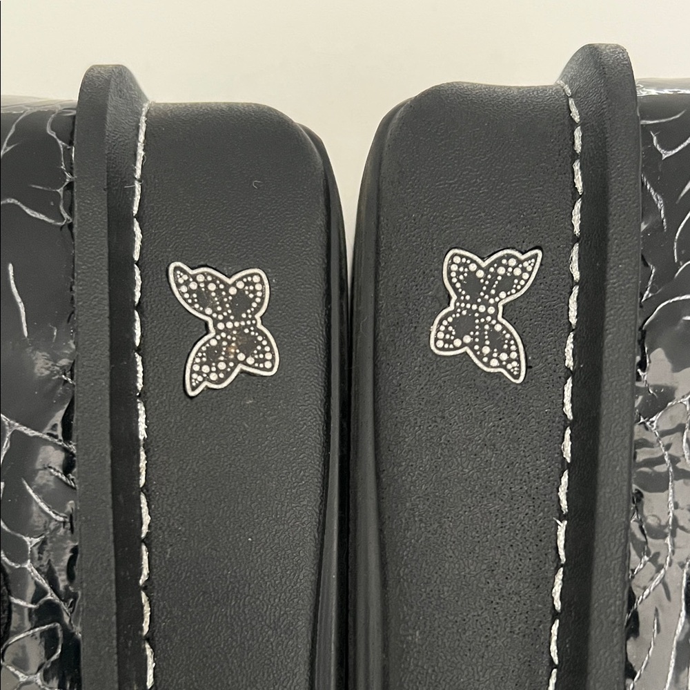Alegria Black Etched Paloma Mary Jane Shoes Size 38 - Picture 7 of 16